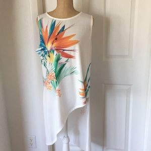 Bird of Paradise Top w/long & short hem-Beautiful